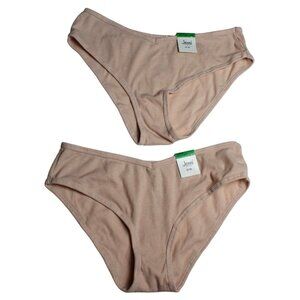 Jenni Underwear Hipster SET of 2 Ribbed Panties Pink NEW Large